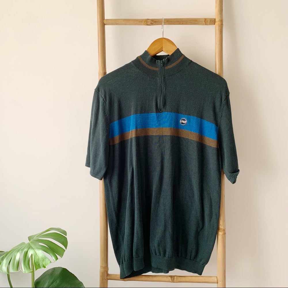 UNIF Quarter Zip Mock Neck Tee